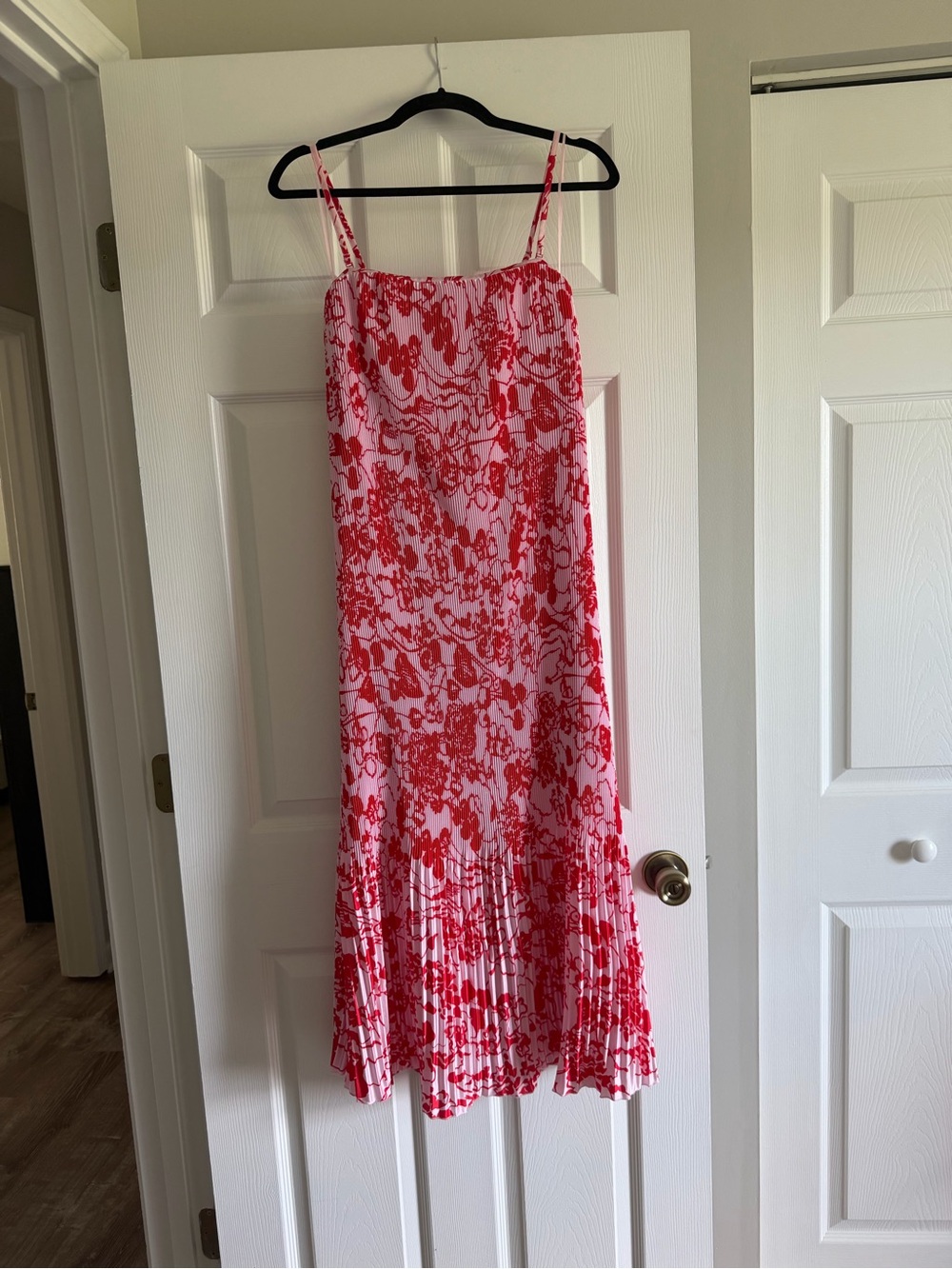 Abercrombie & Fitch Pink Dress with Red Floral Print